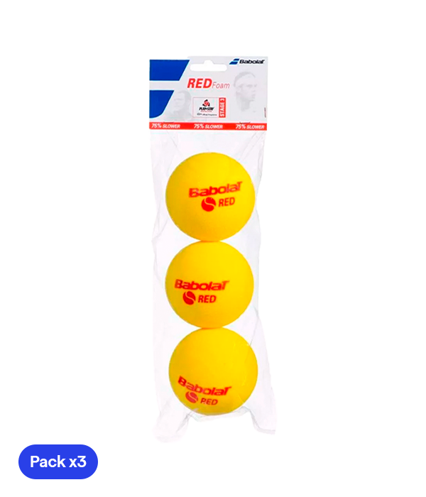 Pelota Babolat Soft Foam Red Tenis (Pack X3)