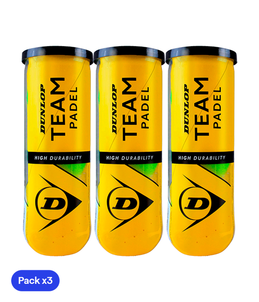Pelotas Dunlop Team Padel (Pack x3)