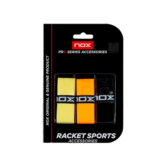 Overgrips NOX Pro Amarillo/Naranja/Negro (Pack x3)