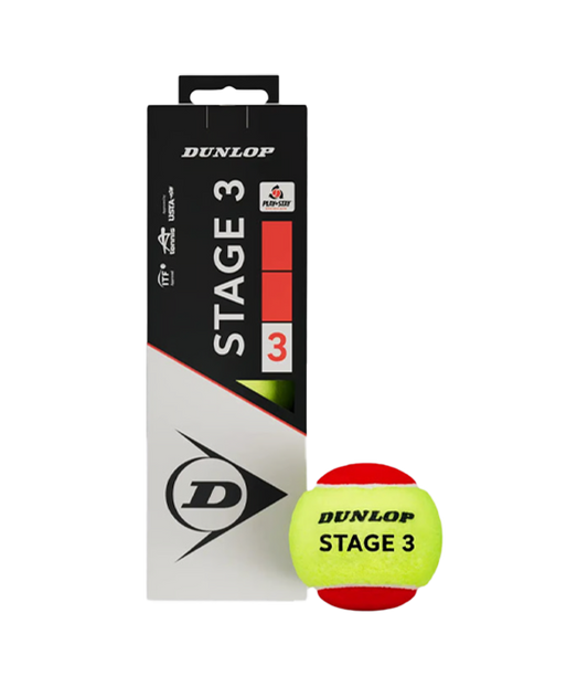 Bote de Pelotas Dunlop Stage 3 Rojo/Amarillo 2025