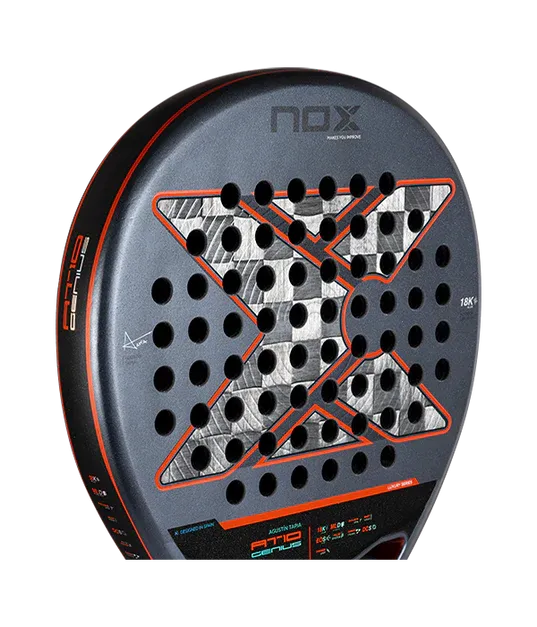 Pack dúo Pala Nox AT10 Genius 18K Alum 2025 Agustín Tapia