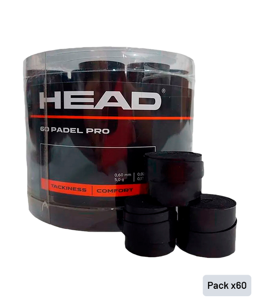 Tambor Overgrips HEAD Padel Pro Negro (x60)