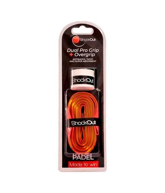Dual Pro Grip + Overgrip Shock Out Rojo/Amarillo 2024