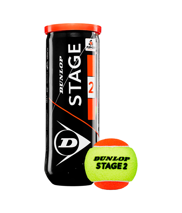 Cajón Pelotas Dunlop Stage 2 Amarillo/Naranja Tenis (Pack x24)