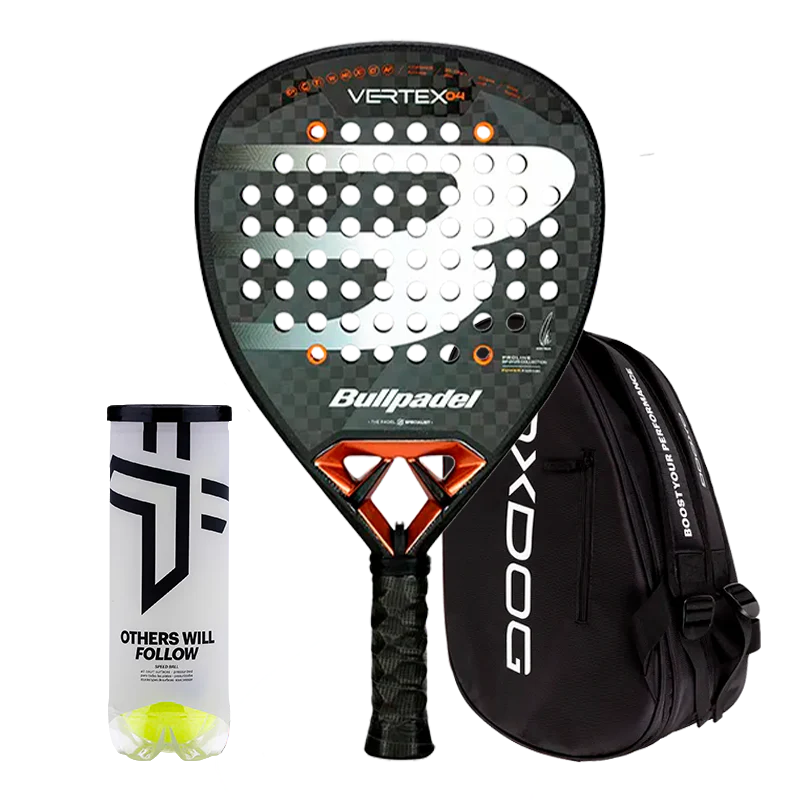 Pack Pala Bullpadel VERTEX 04 + Paletero Oxdog Ultra Tour Negro + Pelotas Oxdog BOOST+